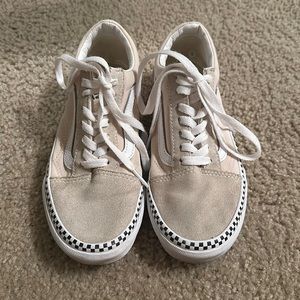 Old School Vans French Oak ~ checkerboard foxing tape